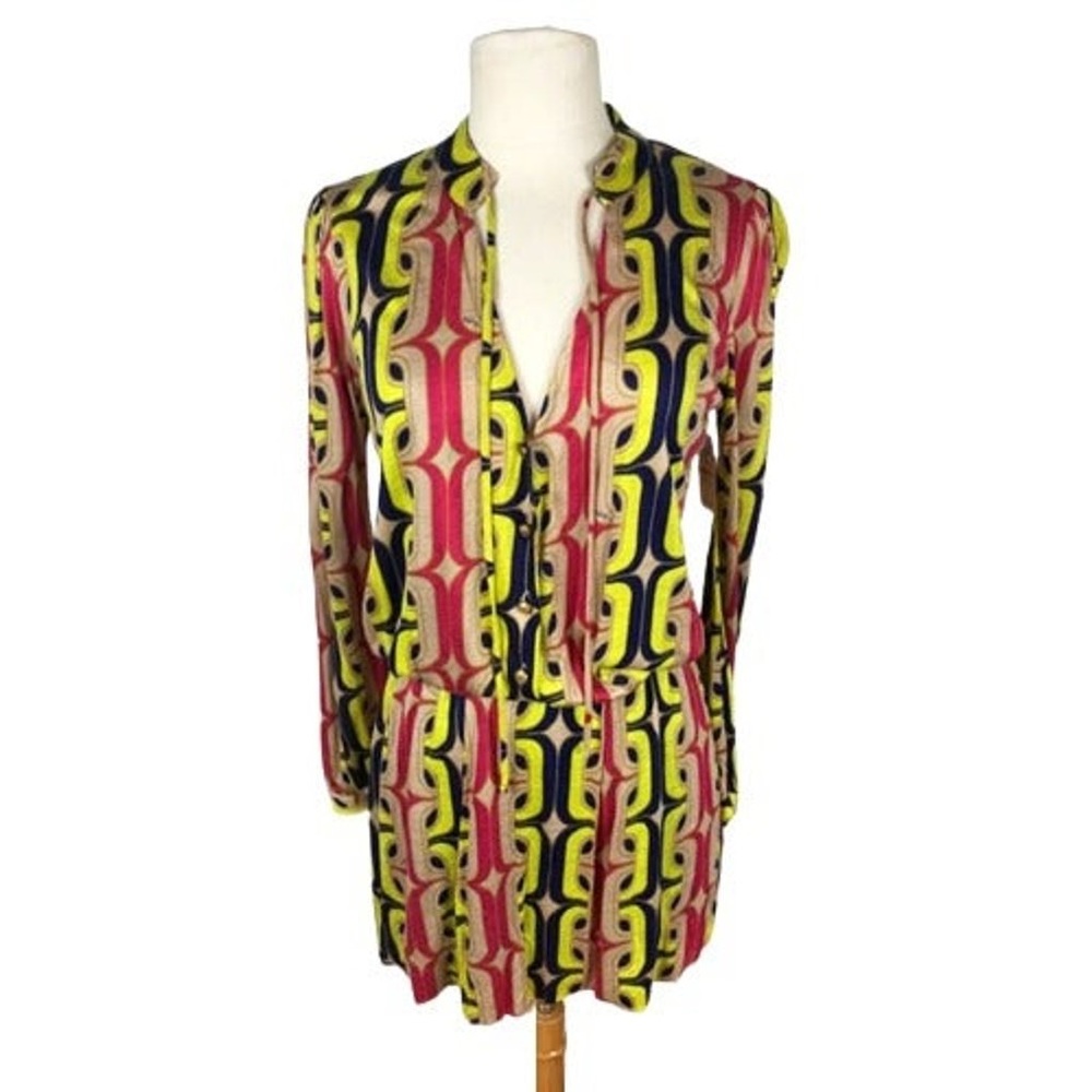 T Bags Mod Print Y2K Mini Dress